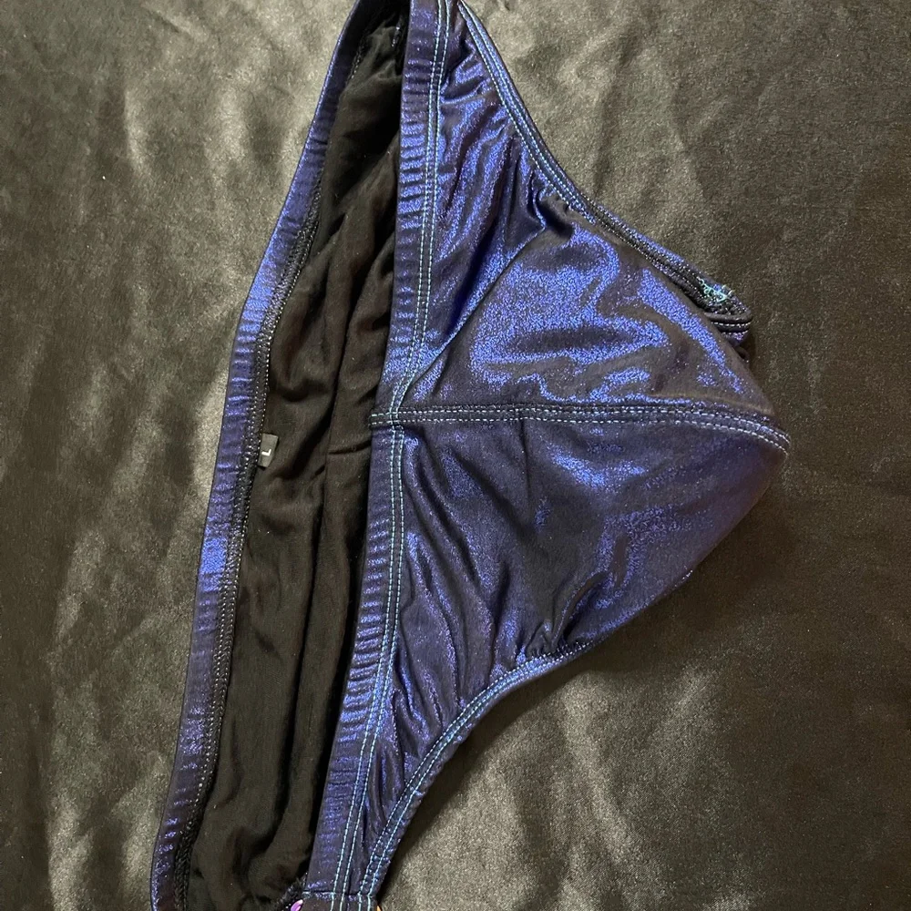 Men’s Shiny Blue Swimsuit - Picture 2 of 4